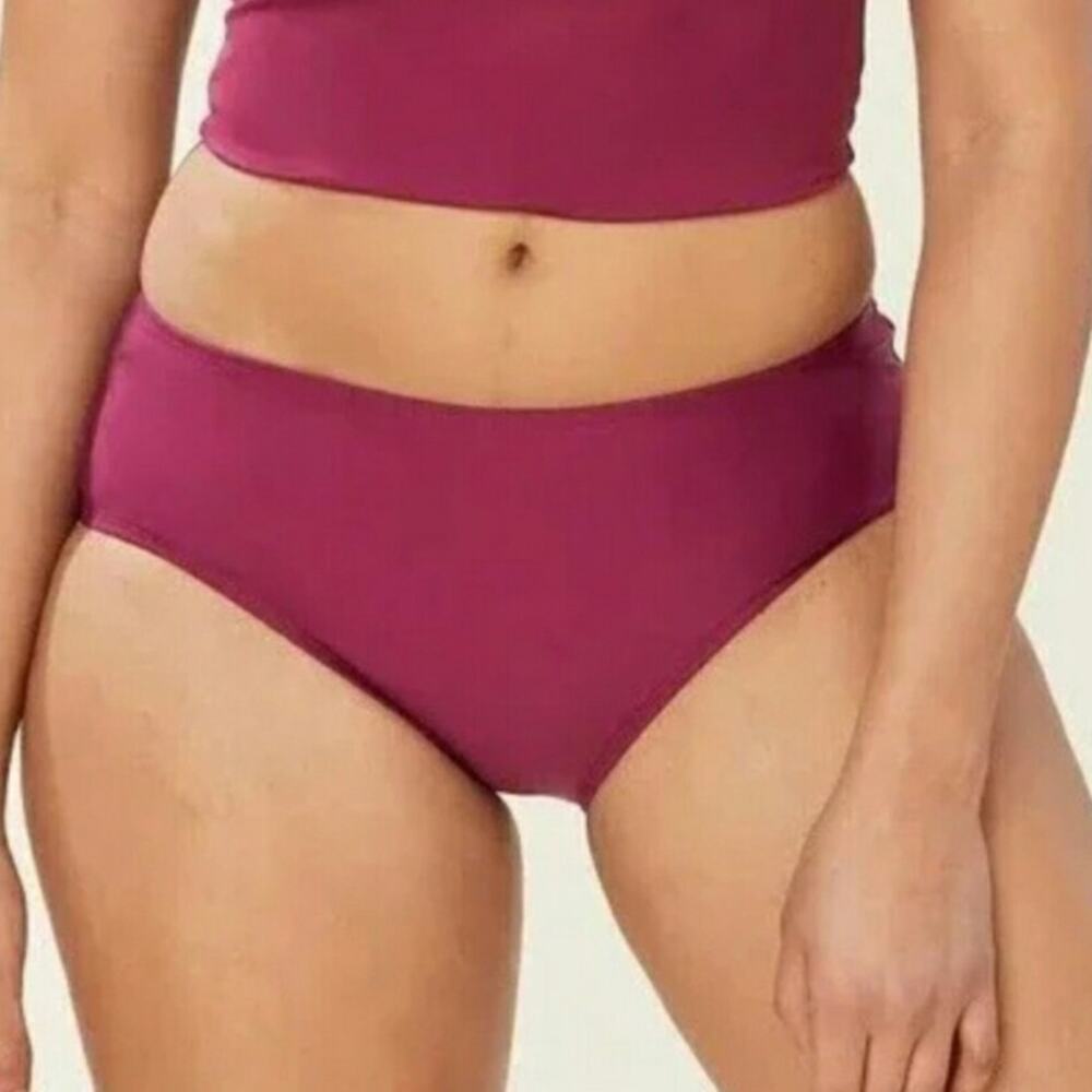 Andie The Hipster Bottom Plum Bikini Size M New